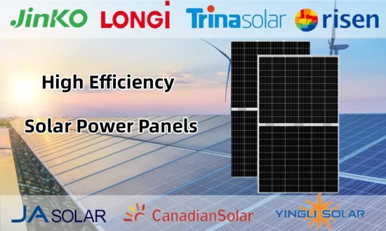 2023 Panel Solar Kit Completo para iluminación exterior 100 vatios 200W 300W 400W Panel solar monocristalino de media celda portátil negro para uso doméstico para teléfono móvil